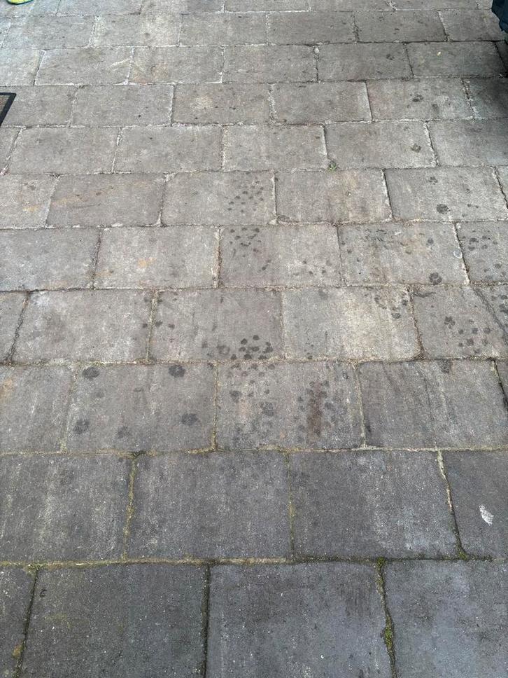 Gebruikte trommel tegels 20X30cmX6 , ca. 25-28 m2, Tuin en Terras, Tegels en Klinkers, Gebruikt, Terrastegels, Beton, 10 m² of meer