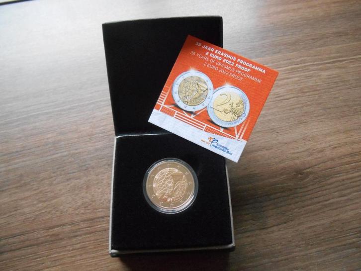 2 euro Erasmus proof 2022 35 jaar Erasmus Programma, Postzegels en Munten, Munten | Nederland, Euro's, Koningin Beatrix, Ophalen of Verzenden