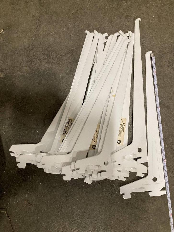 Plankdragers 30cm, 25cm, 15cm, enkele F-rails 200cm, Huis en Inrichting, Overige Huis en Inrichting, Zo goed als nieuw, Ophalen