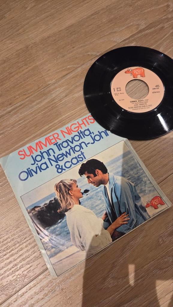 Summer Nights - John Travolta & Olivia Newton-John (Single), Cd's en Dvd's, Vinyl Singles, Ophalen of Verzenden