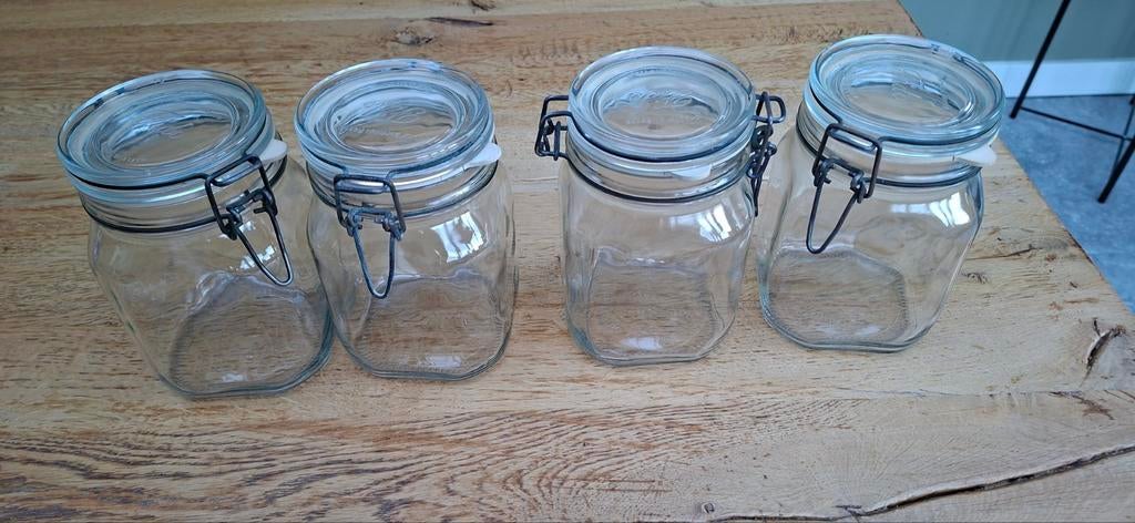 4 mooie weckpotten., Huis en Inrichting, Keuken | Potten en Pannen, Ophalen