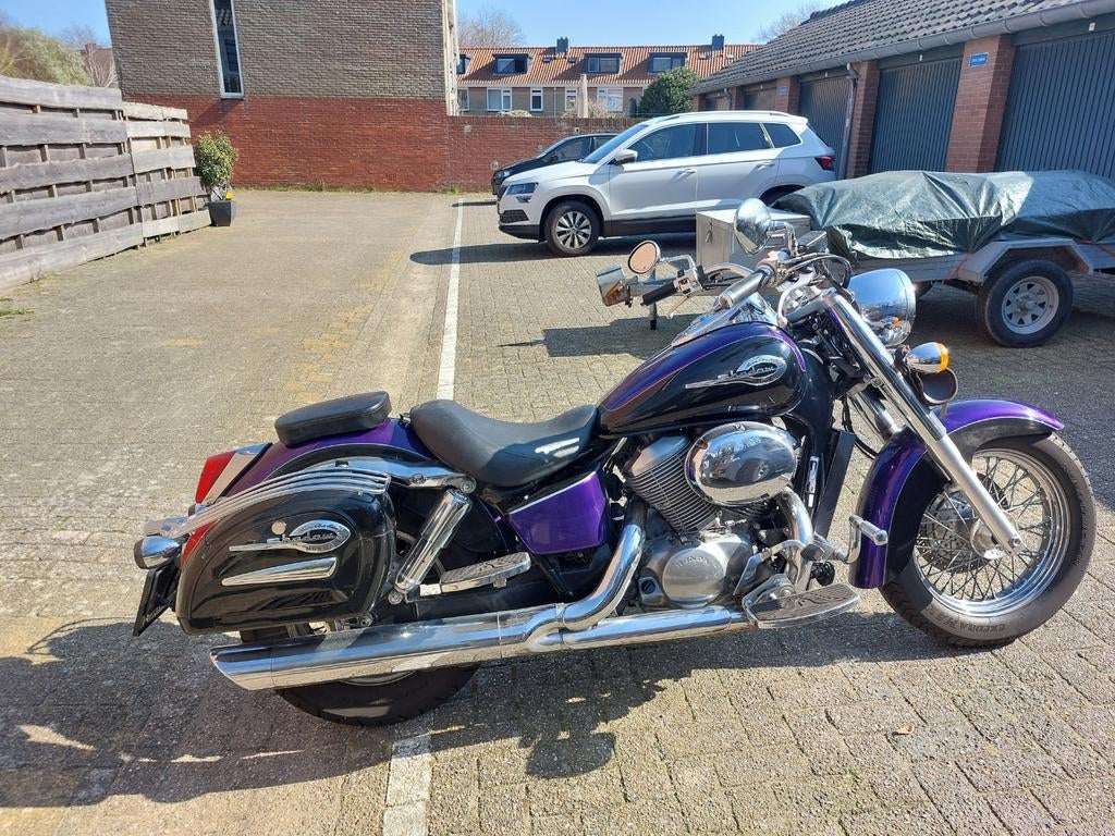 Honda Shadow 750 ace- Paars/Zwart