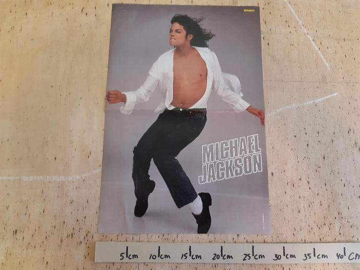 Poster Michael Jackson Bravo Maat A3 28x42 cm Bryan Adams, Verzamelen, Posters, Zo goed als nieuw, Muziek, A1 t/m A3, Rechthoekig Staand