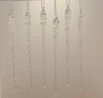 6 vintage gedraaide glazen ijspegels 16 cm!, Ophalen of Verzenden