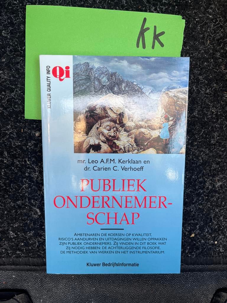 Publiek Ondernemerschap - Kerklaan & Verhoeff, Ophalen of Verzenden, Zo goed als nieuw, Management