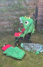 Inklapbare dinosaurus buggy met voetenzak en regenhoes, Ophalen, Zo goed als nieuw, Overige merken, Verstelbare rugleuning