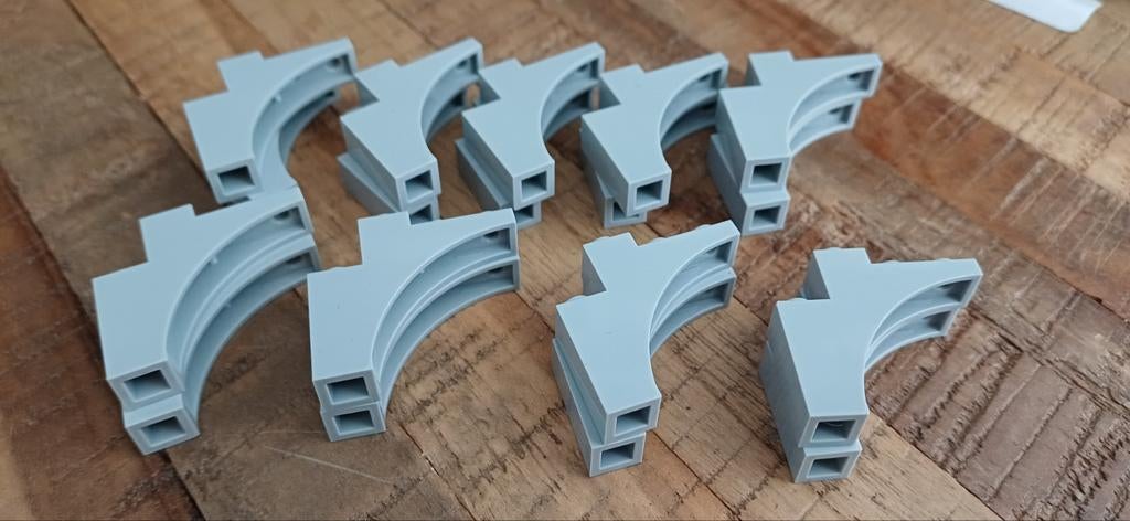 19x Lego Arch 1x4x3 Light Bluish Gray, Ophalen of Verzenden, Gebruikt, Losse stenen, Lego