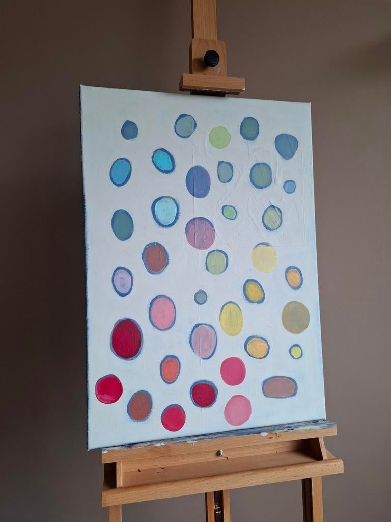 Abstract schilderij acrylverf 50x70, Ophalen of Verzenden