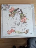 Schilderen op nummer - Hond met tulpen, Ophalen of Verzenden, Nieuw, Schilderen op nummer