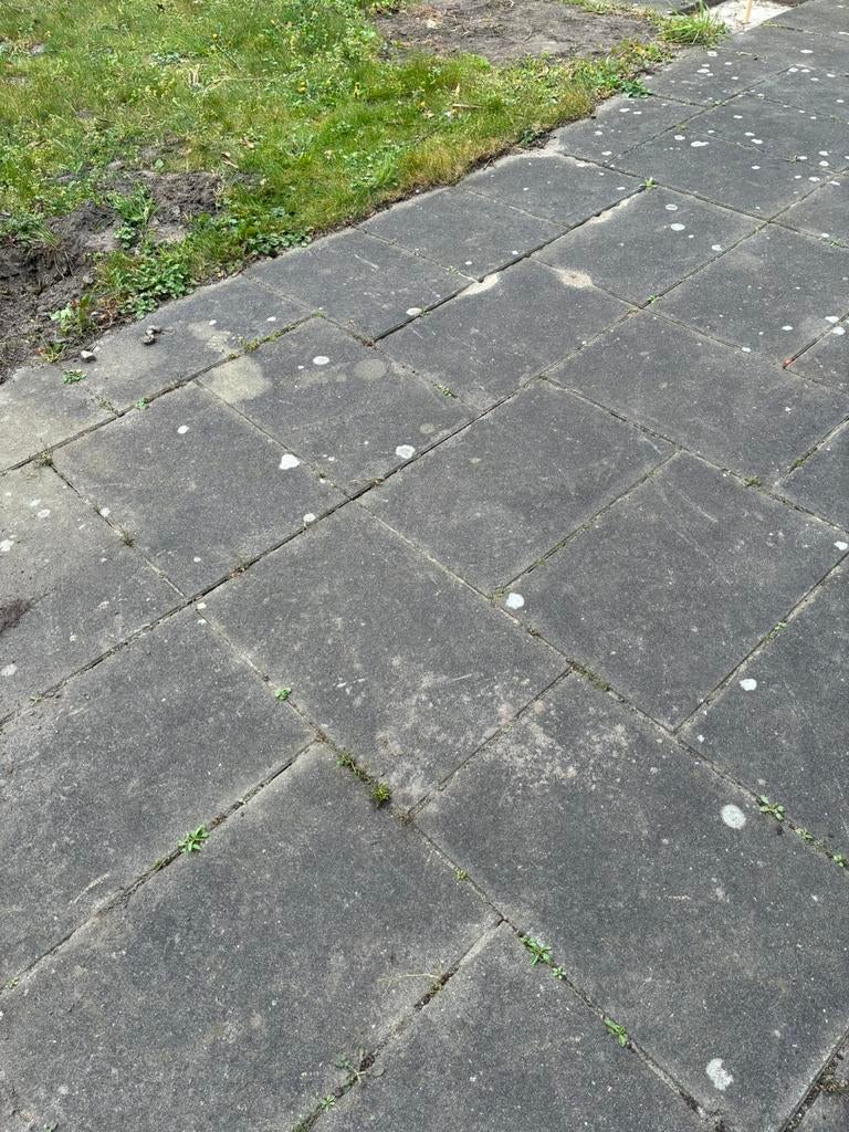 Gratis Tuintegels 60x40 cm, Gebruikt, Ophalen of Verzenden, 10 m² of meer, Beton