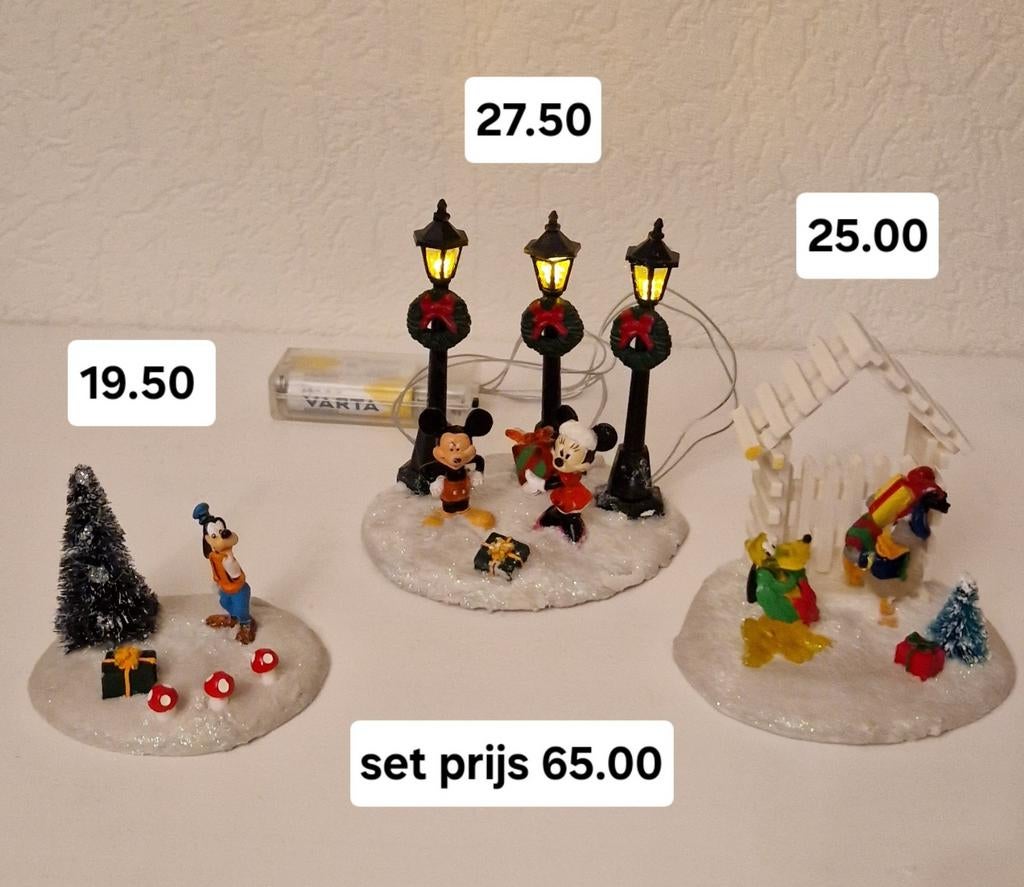 Disney :
Mickey en minnie pluto goofy beeldjes, Diversen, Kerst, Ophalen of Verzenden