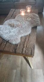 Rustieke houten salontafel, Huis en Inrichting, Gebruikt, 100 tot 150 cm, Rustiek, Rechthoekig