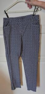 Broek Pantalon Anne-Jet Donkerblauw Wit Maat 46, Zwart, Maat 46/48 (XL) of groter, Zo goed als nieuw, Lang
