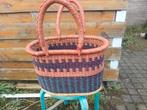 Ovale shopper uit Bolgatanga Ghana oersterk lederen handvatt, Ophalen of Verzenden, Nieuw, Ovaal