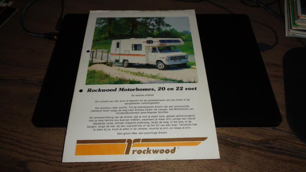 Folder ROCKWOOD MOTORHOMES 20 EN 22 VOET  (CHEVROLET), Verzenden, Gelezen, Chevrolet