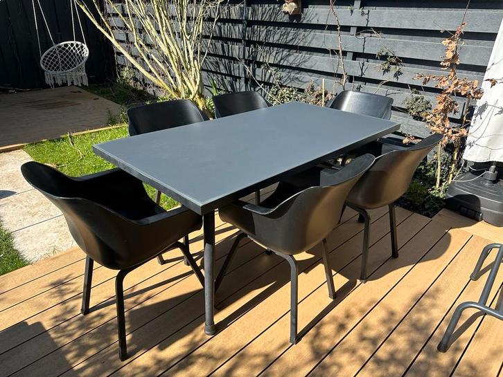 Lifestyle Tavano tuinset met 6 Hartman Sophie stoelen, Tuin en Terras, Tuinsets en Loungesets, Gebruikt, Tuinset, Aluminium, 6 zitplaatsen