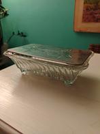 Vintage Franse glazen rechaud, Ophalen of Verzenden, Gebruikt, Rechthoekig, Glas