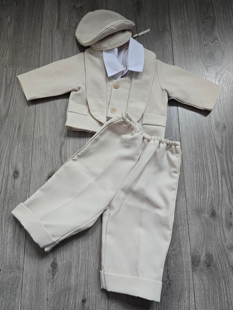 Creme jongen kostuum, maat 86-92, Nieuw (PR8), Kinderen en Baby's, Babykleding | Maat 86, Ophalen of Verzenden, Nieuw, Jongetje