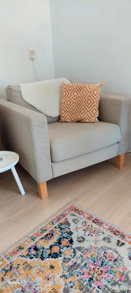 Gratis op te halen fauteuil ., Huis en Inrichting, Fauteuils, Gebruikt, Hout, Stof, 75 tot 100 cm, 75 tot 100 cm, Ophalen