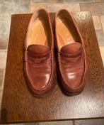 Van Greve heren loafers maat 41 (UK 7 G) leer vintage, Loafers, Bruin, Ophalen of Verzenden, Van Greve