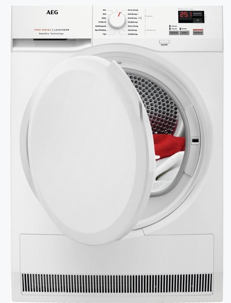 AEG T7DBN460 Lavatherm 7 Condensdroger, Witgoed en Apparatuur, Wasdrogers, Ophalen, Gebruikt, 8 tot 10 kg, Voorlader