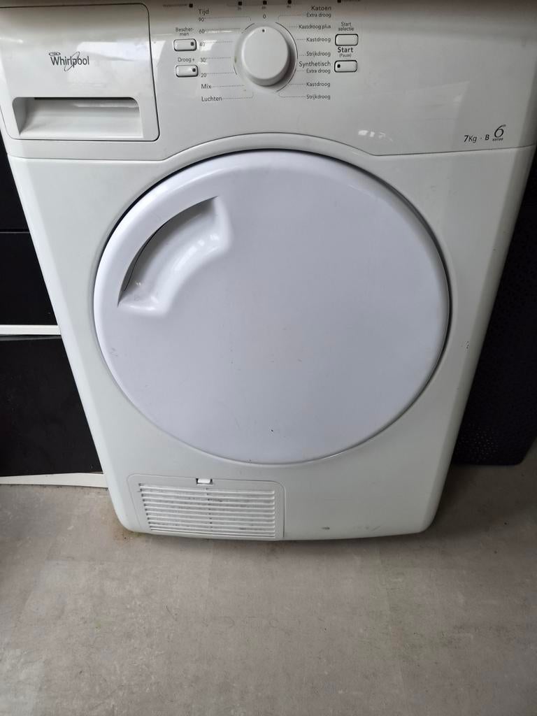 Whirlpool droger, Witgoed en Apparatuur, Wasdrogers, Gebruikt, 6 tot 8 kg, 85 tot 90 cm, Ophalen