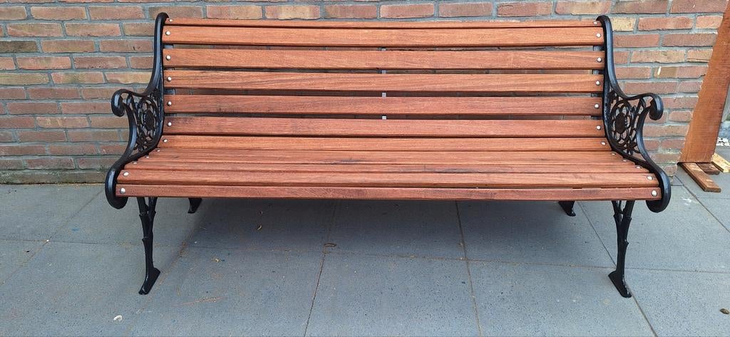 Gietijzeren tuinbank, Tuin en Terras, Ophalen, Metaal