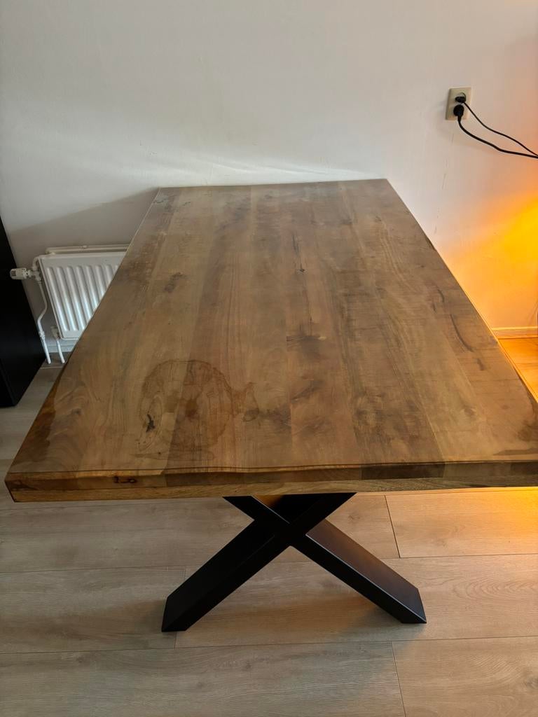 EETTAFEL MET 4 STOELEN, Huis en Inrichting, Ophalen, Gebruikt, 150 tot 200 cm, Vier personen