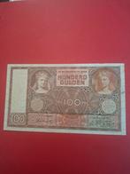 100 gulden Luitspelende Vrouw gigantische misdruk 1942 in PR, Postzegels en Munten, Bankbiljetten | Nederland, Ophalen of Verzenden