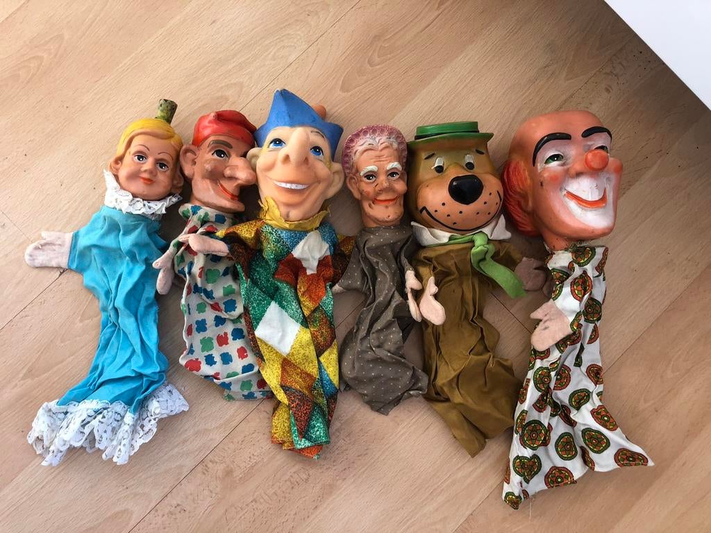 60 jaar oude poppenkastpoppen, Ophalen of Verzenden, Gebruikt, Jongen of Meisje