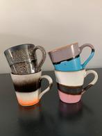 HK LIVING espressokopje 70s set van 4, Keramiek, Nieuw, Ophalen of Verzenden, Overige stijlen