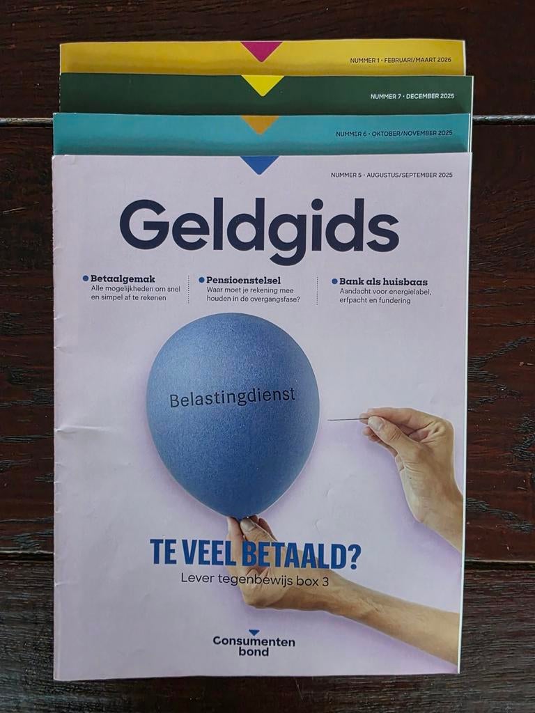 4 nummers Geldgids Consumentenbond 2025/2026, Ophalen of Verzenden, Gelezen