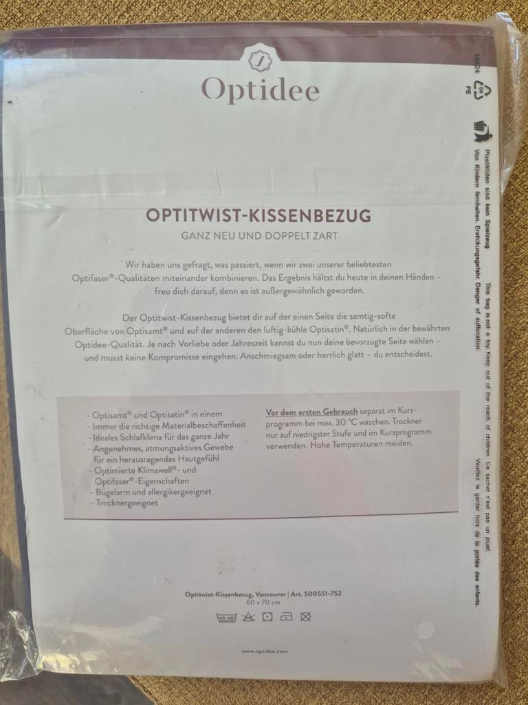 Optitwist kussensloop 60 x 70 cm, Huis en Inrichting, Slaapkamer | Beddengoed, Ophalen of Verzenden