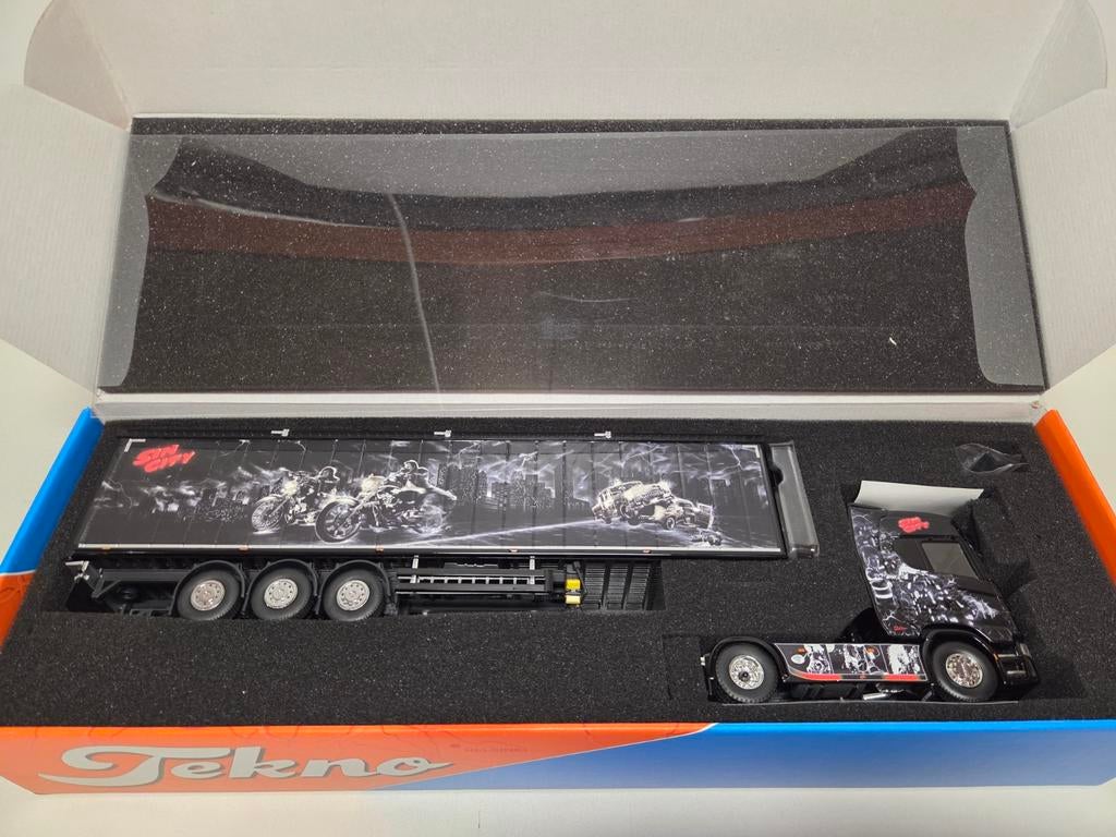 Tekno Scania R Cargo Floor Repinski "Sin City", Ophalen of Verzenden, Zo goed als nieuw, Bus of Vrachtwagen, Tekno