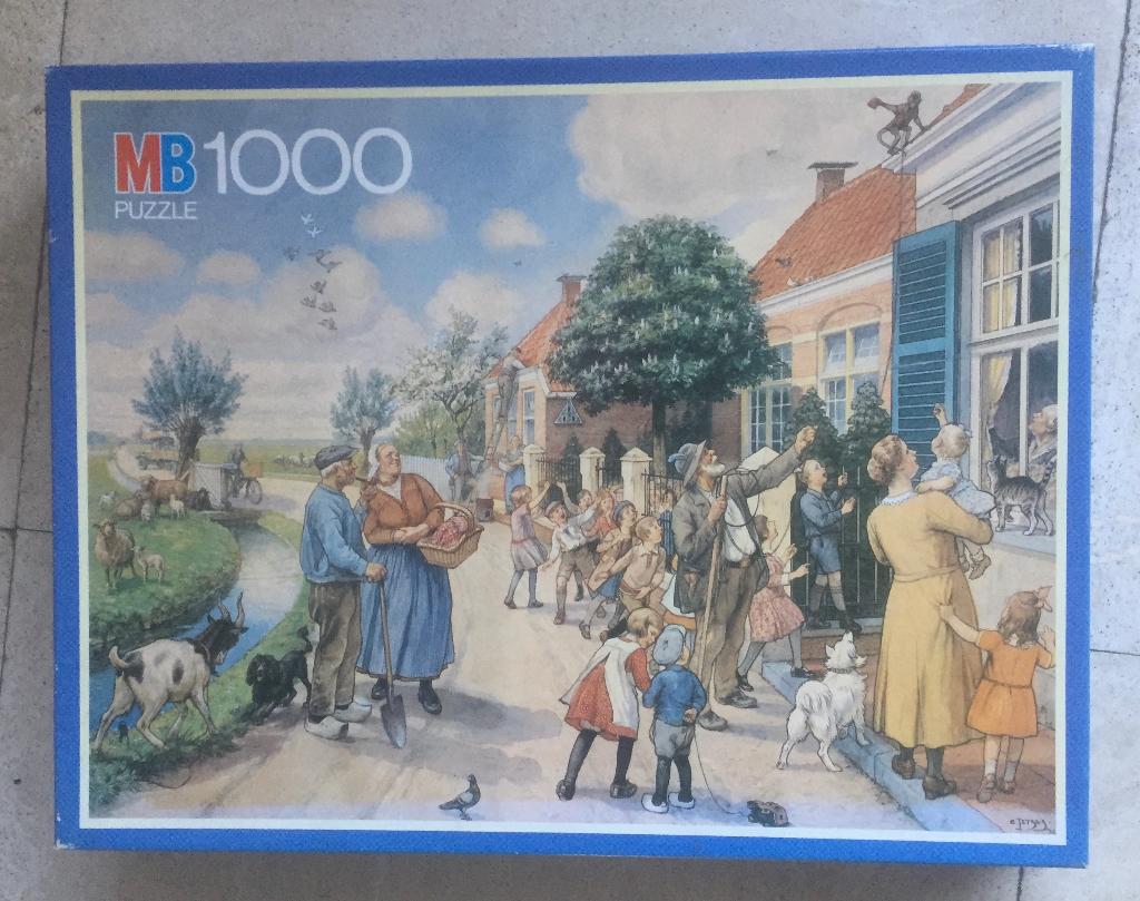 puzzel van 1000 stukjes in doos, Ophalen, 500 t/m 1500 stukjes, Zo goed als nieuw, Legpuzzel