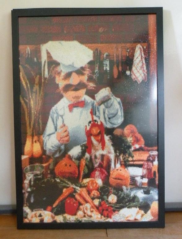 Diamond painting. Ingelijst. 2 Stuks., Ophalen of Verzenden, Zo goed als nieuw, Knutselwerk