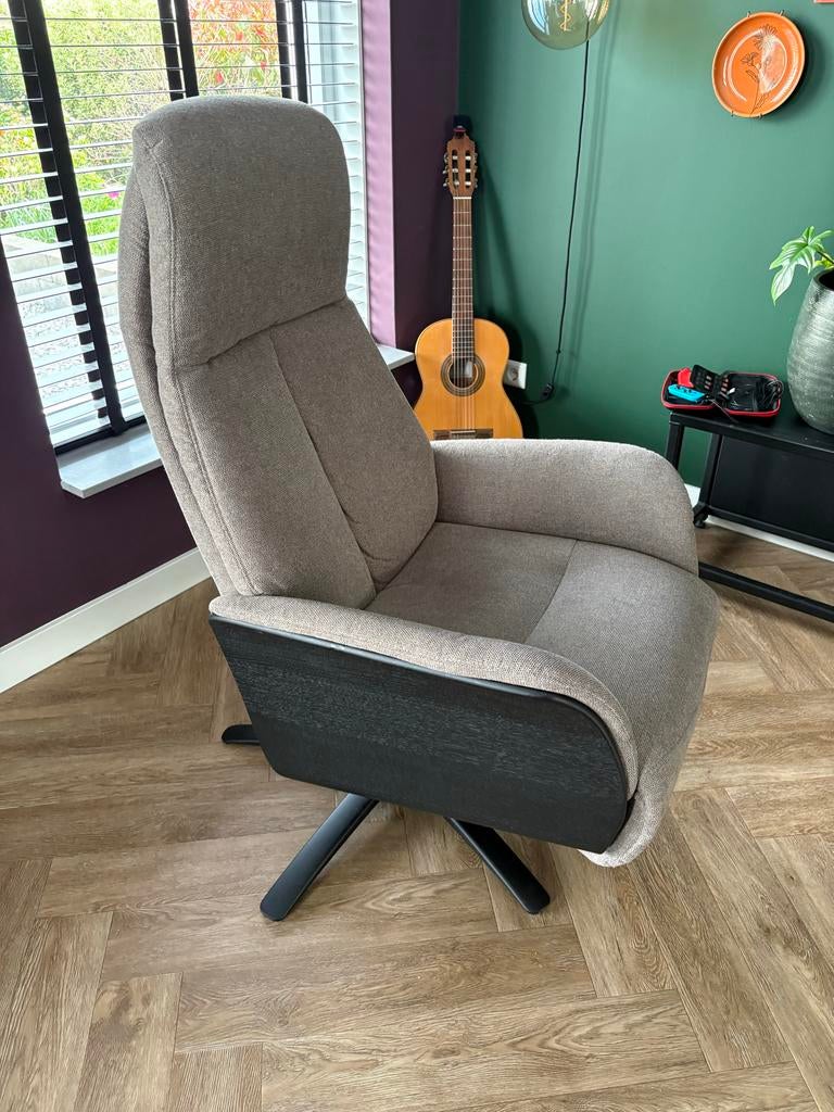 Lounge fauteuil - Zo goed als nieuw - Met garantie, Ophalen of Verzenden, Zo goed als nieuw, Stof, 75 tot 100 cm