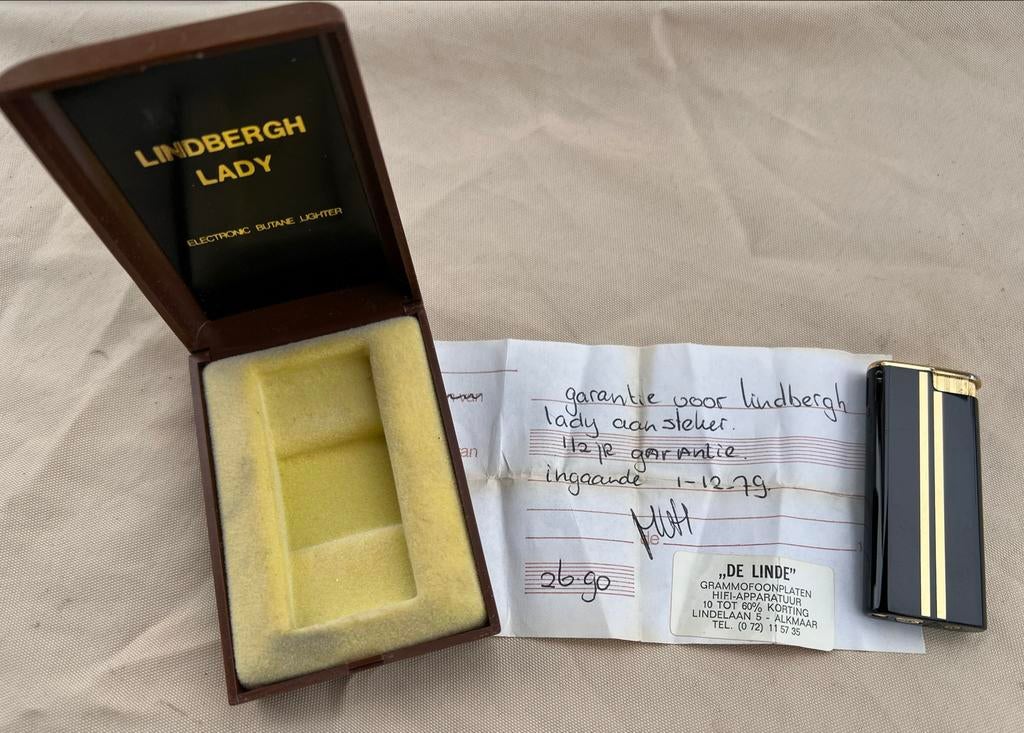 Vintage Lindbergh Lady gasaansteker met doos en garantie, Ophalen, Gebruikt, Aansteker