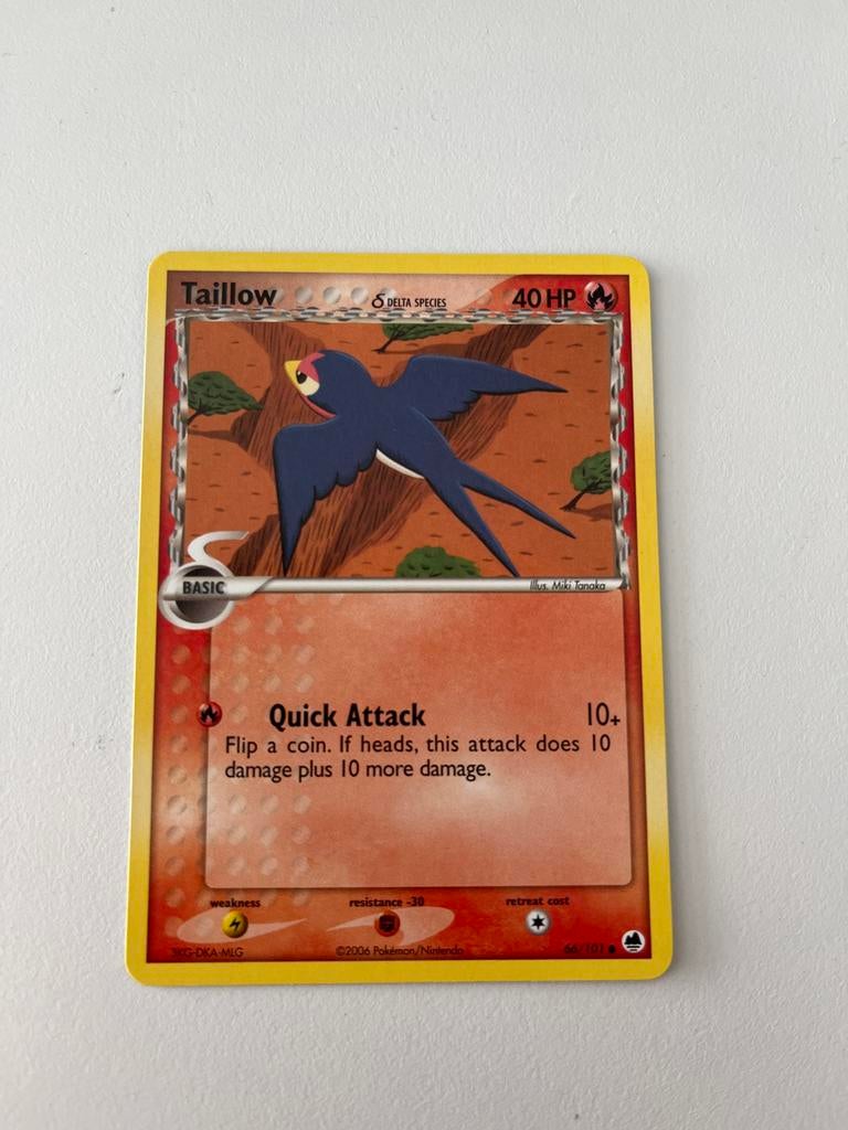 Pokémon Kaart: Taillow  66/101 Dragon Frontiers, Ophalen of Verzenden, Zo goed als nieuw, Losse kaart