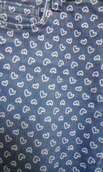 Broek blauw skinny jeans hartjes – maat 140 (9 – 10 jaar), Kinderen en Baby's, Kinderkleding | Maat 140, Ophalen, Gebruikt, Meisje