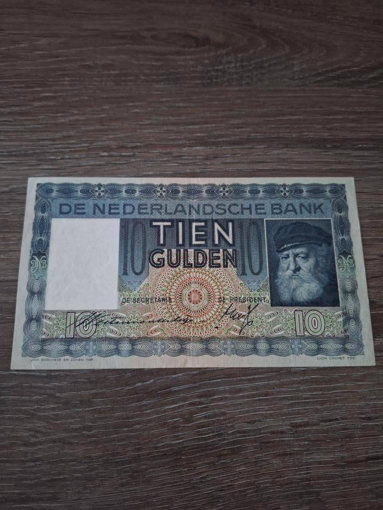 Prachtig biljet 10 gulden Grijsaard 1938, PL36a, Ophalen of Verzenden, 10 gulden