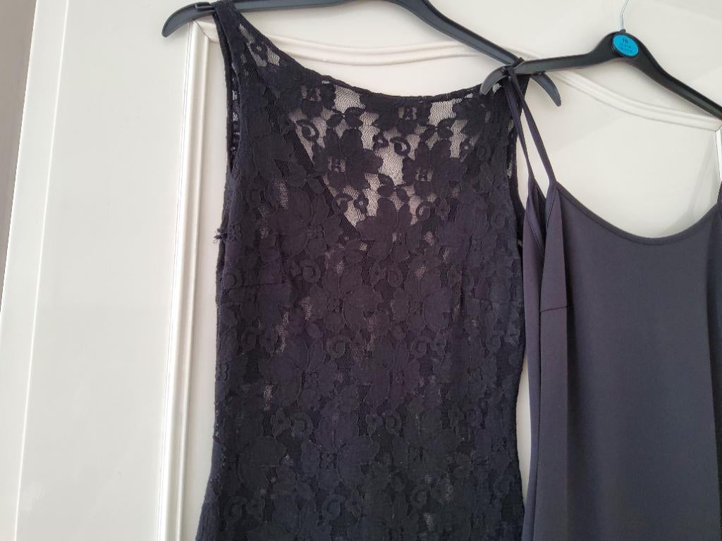 Kanten jurk, Zwart, Ophalen of Verzenden, Maat 36 (S), Gedragen