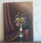 Schilderij violen vaas parelketting en chinees kopje AS, Ophalen