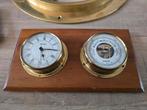 Antieke Sowester Marine Scheepsbarometerklok & thermometer, Audio, Tv en Foto, Weerstations en Barometers, Ophalen of Verzenden