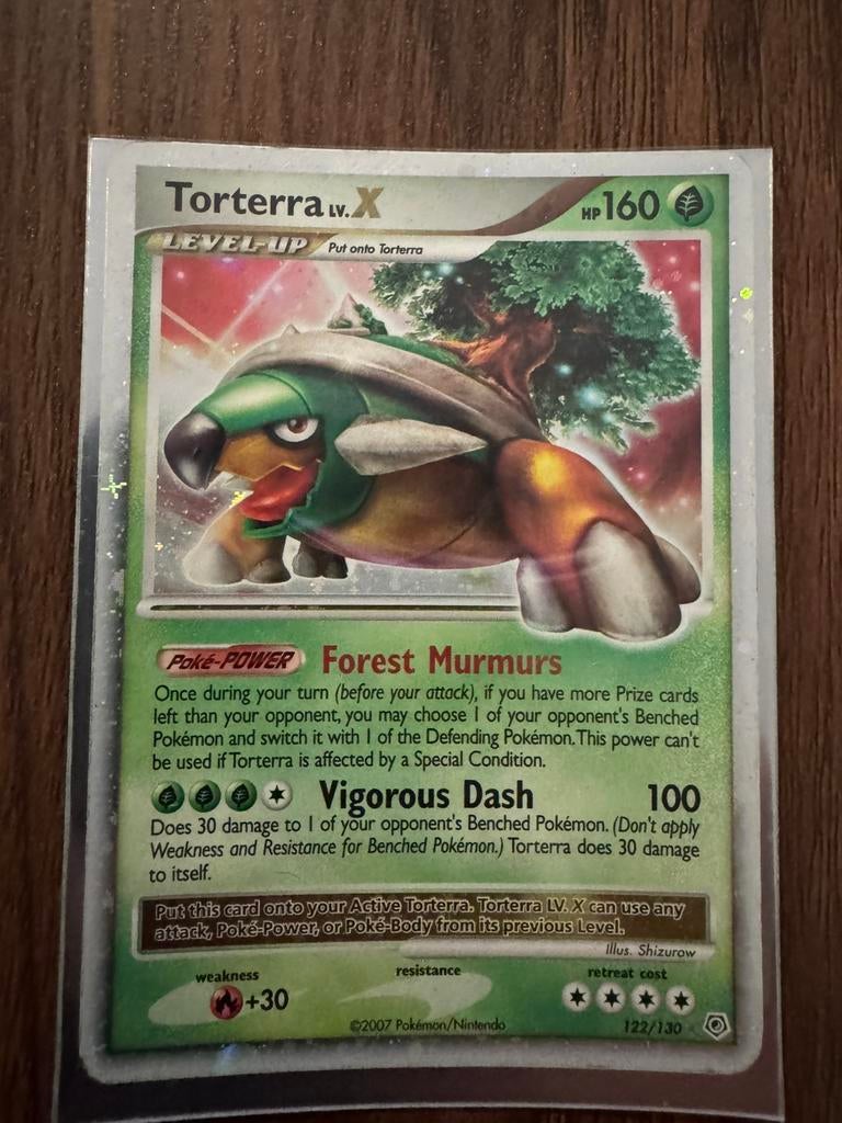 Pokemon Torterra LV.X 122/130 Diamond & Pearl 2007 Holo, Ophalen of Verzenden, Zo goed als nieuw