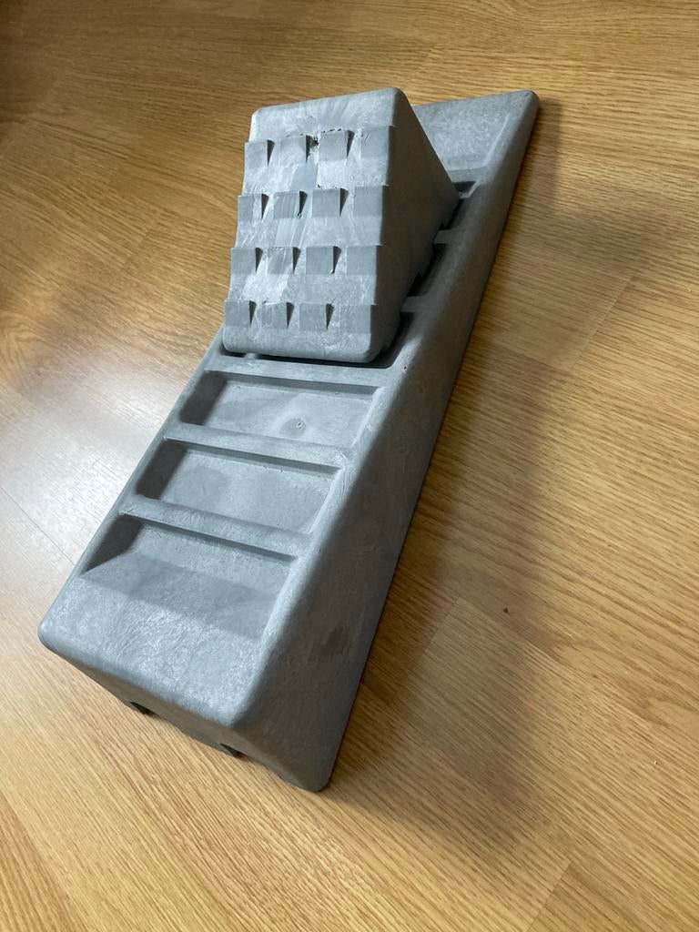 Caravan oprijblokken met wielkeg, Ophalen, Gebruikt