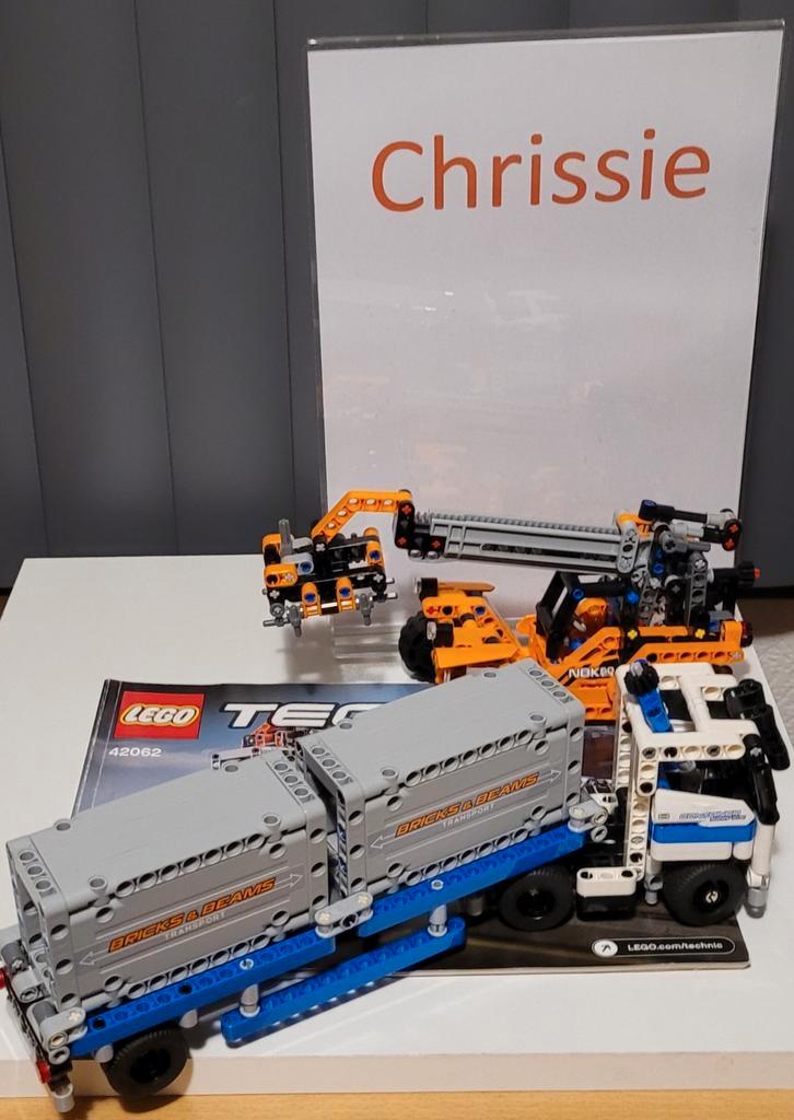 Lego Technic 42062 Container Transport met handleiding, Kinderen en Baby's, Speelgoed | Duplo en Lego, Zo goed als nieuw, Ophalen