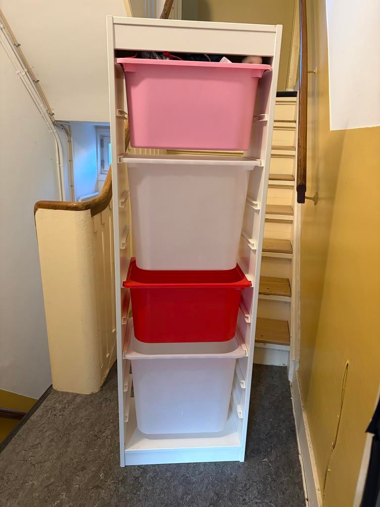 IKEA Trofast kast met 4 grote bakken - Speelgoedopberger, Kinderen en Baby's, Kinderkamer | Overige Meubels, Ophalen, Gebruikt