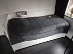 Praktisch bed met onderschuifbed + matrassen, Huis en Inrichting, Slaapkamer | Bedden, Gebruikt, 90 cm, Eenpersoons, Wit