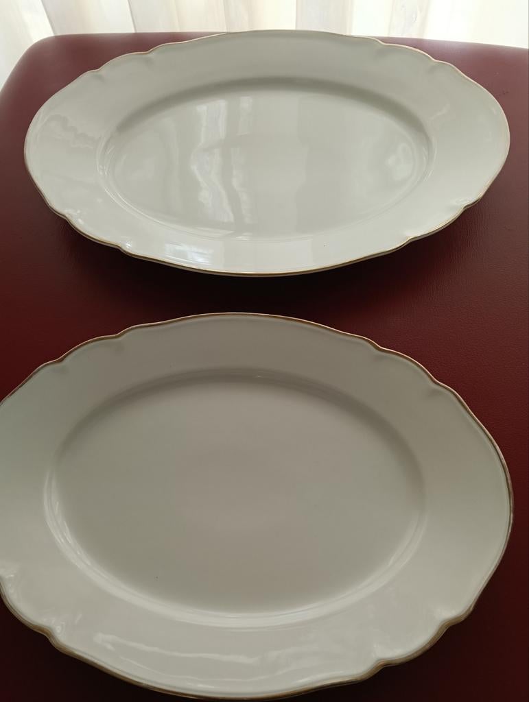 Sevies schaal en hutschenreuthe ovaal groot., Antiek en Kunst, Ophalen of Verzenden